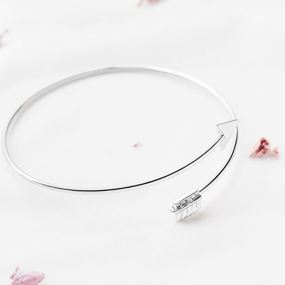 3/$30 Silver Arrow Wrap Bangle - Picture 2 of 4